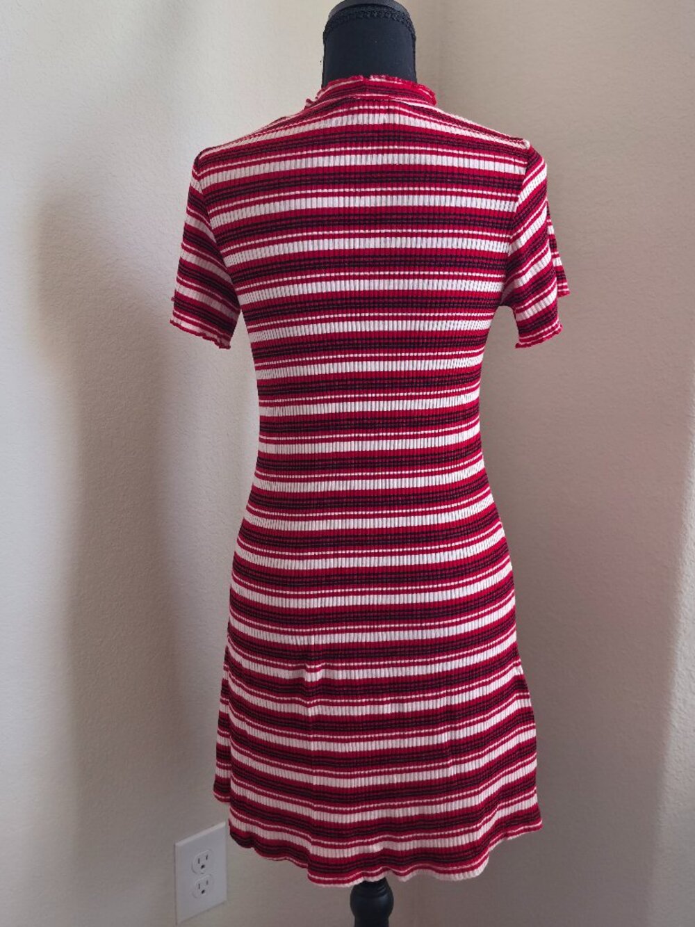 Wild Fable Red, White, And Black Striped Dress - Picture 6 of 7